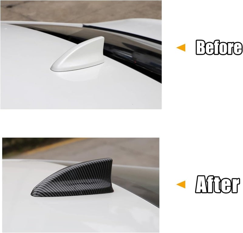 CKE Compatible with Honda Civic 2022-2026 for CRV HRV Accord 2023-2026 Accessories Car Shark Fin Antenna Topper Roof Aerial Cover Trim -Carbon Fiber Style - Image 5
